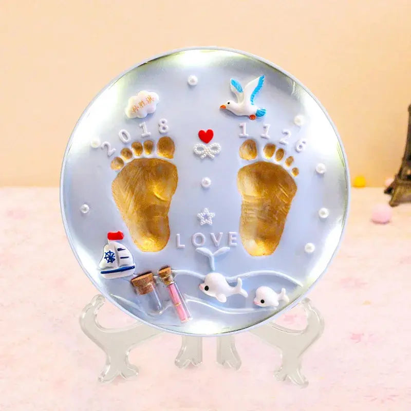 Baby Boy Girl Footprint Baby Care Air Drying Soft Clay DIY Babies Hand Foot Imprint Kit Casting Toys Print Pad Newborn Souvenir Nova Trendz