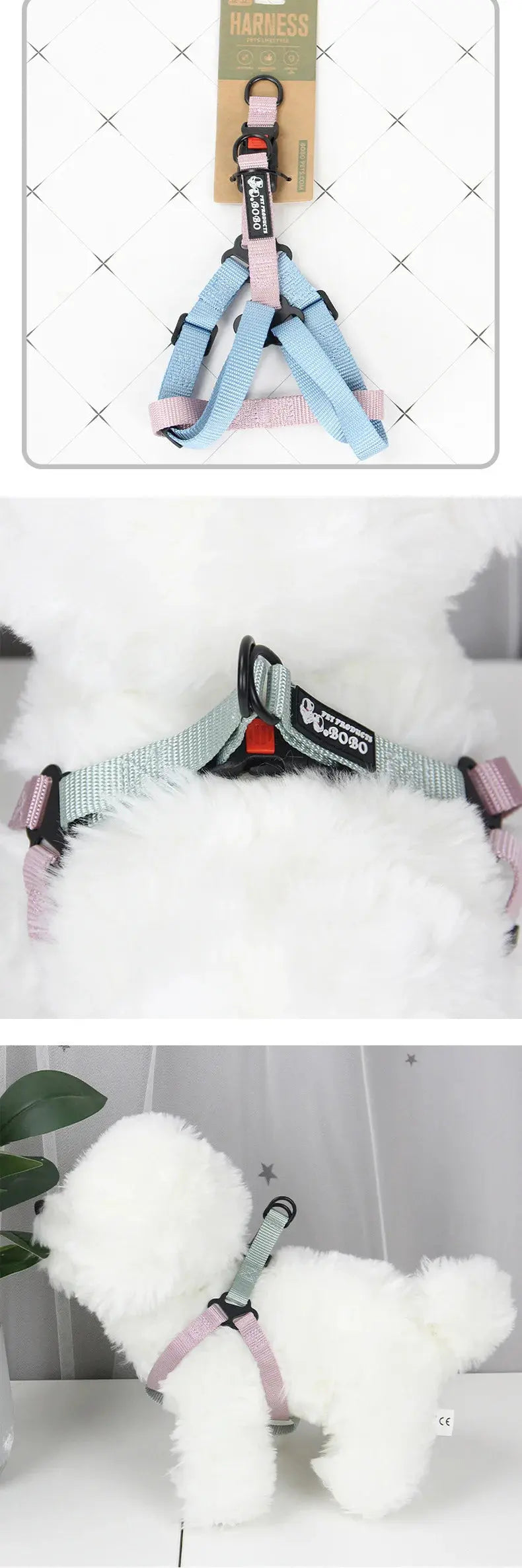 Adjustable Pet Harness for Small Medium Dogs Nylon Dog Harness Leash Set Puppy Harness Dog Accessories - Nova Trendz