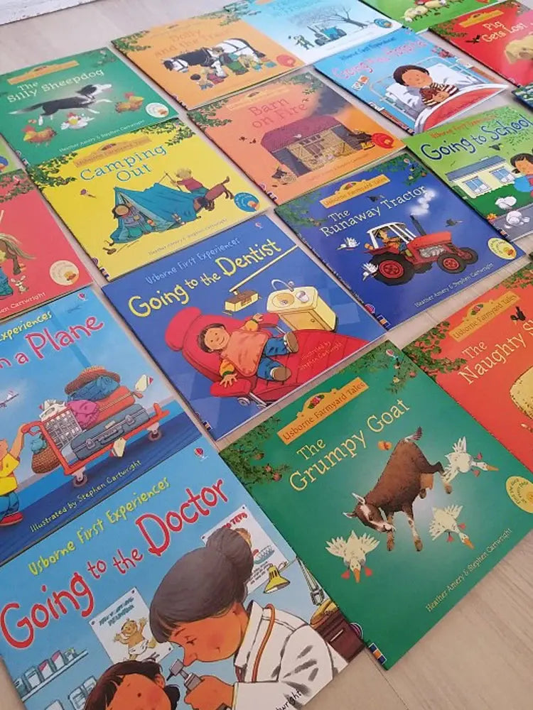 20Books/set 15X15Cm Kids Usborne Picture Books for Children Baby Famous Story English Child Book Educativo Infantil - Nova Trendz