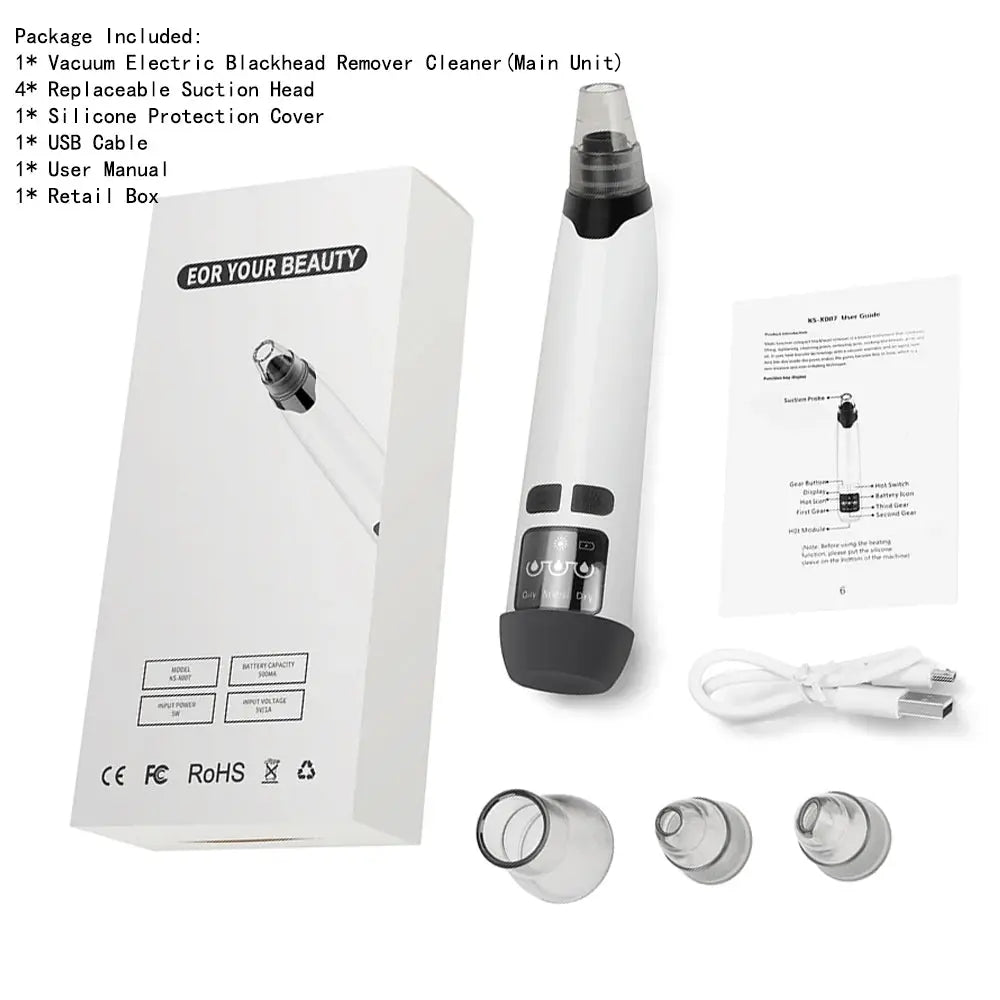 Blackhead Remover Nose T Zone Pore Vacuum Acne Pimple Removal Vacuum Suction Tool Facial Diamond Dermabrasion Machine Face Clean Nova Trendz