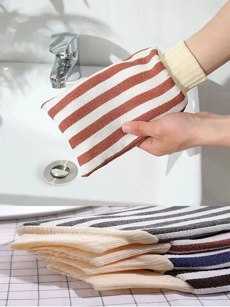 Bath for Peeling SPA Exfoliating Shower Brush Washcloth Body Cleaning Scrubber Mitt Rub Body Wash Gloves Back Shower Bath Towel Nova Trendz