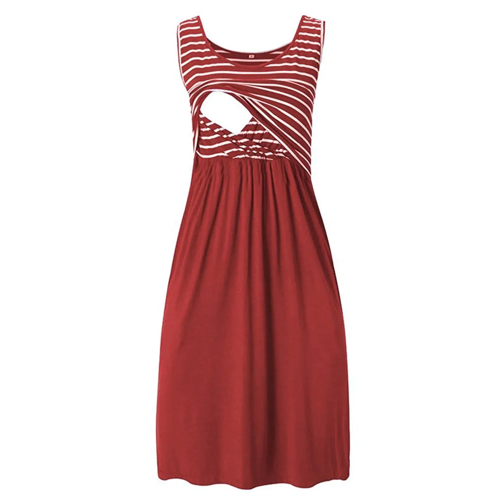Women's Pregnancy Sleeveless Nursing Dress Maternity Dress Breastfeeding Clothes Summer Maternity Sleepwear Pregnancy Dresses Nova Trendz