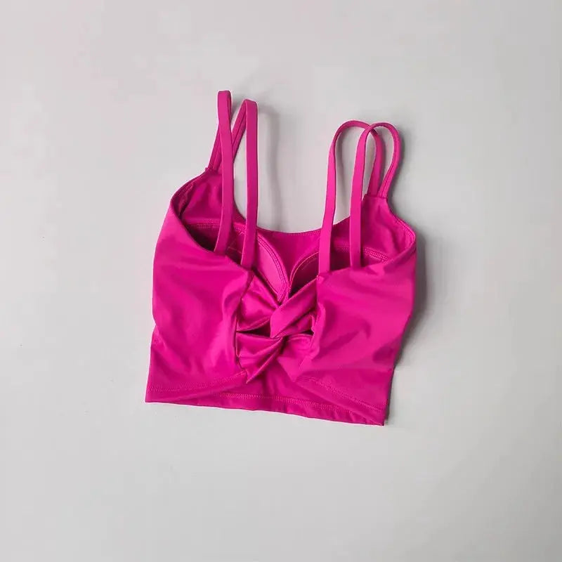 Women's Sports Bras Fitness Top, Sexy Lingerie, Push Up Fixed Pad, Yoga Bra, Back knotted Underwear, Running Vest, Gym Tops - Nova Trendz