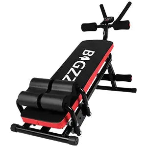 Adjustable Ab Exercise Bench, Abdominal Workout Machine Foldable Sit Up Bench, Full Body Exercise Equipment with LCD Monitor Nova Trendz