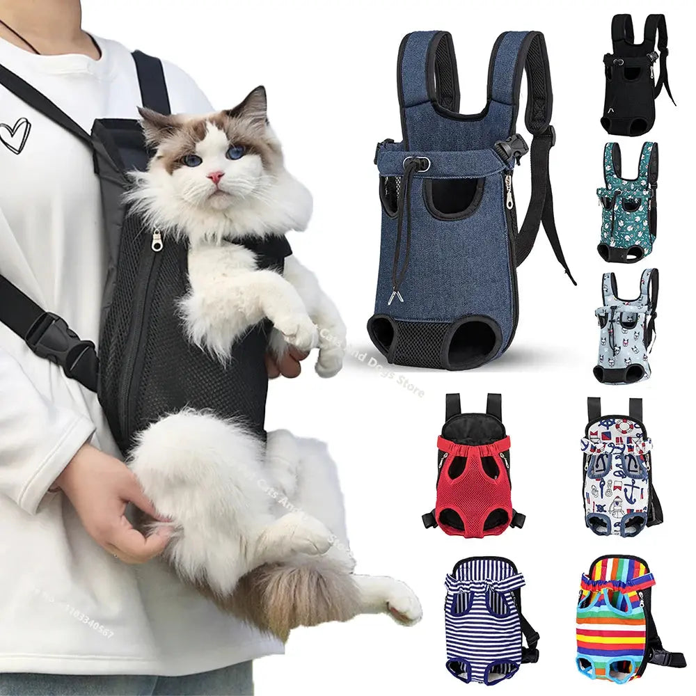 Adjustable Cat Carrier Bag Pet Double Shoulder Backpack Portable Bag Outdoor Travel Camping Hiking Cat Bag Dog Bag - Nova Trendz