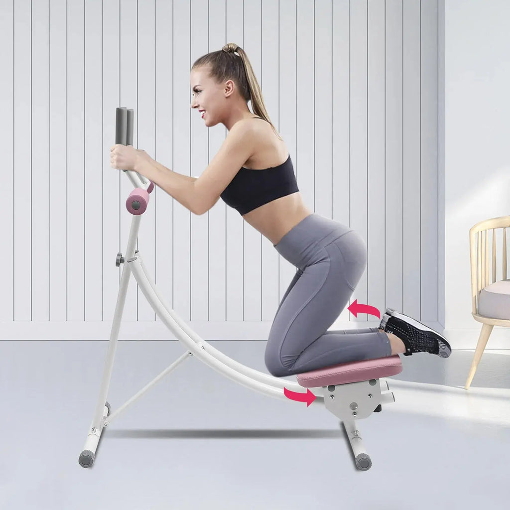 Ab Machine, 150kg/330lbs Weight Capacity, Foldable, Core & Abdominal Exercise Fitness Equipment for Home Gym Nova Trendz