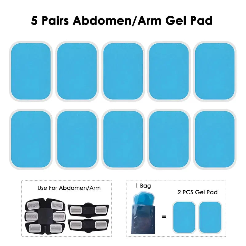 Electrical Muscel Stimulator Massager Abdomen Buttocks Arm Leg Neck Hips Trainer Muscle Toner Fitness Training Workout Equipment Nova Trendz