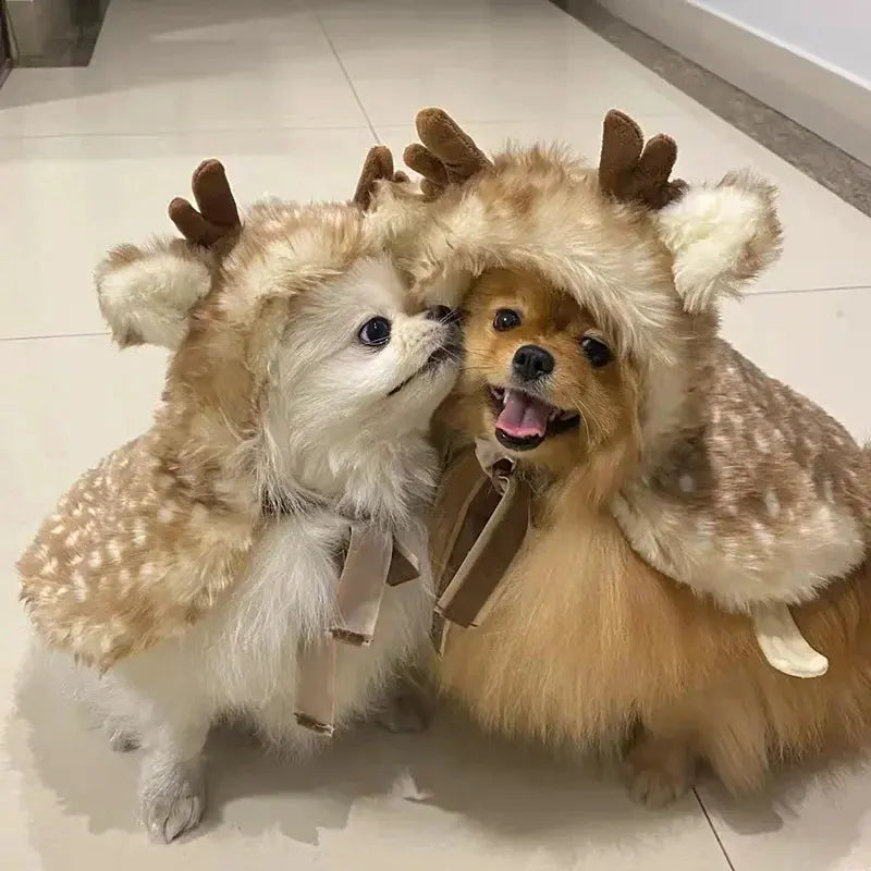 Funny Pet Cat Dog Halloween Costume Cosplay Elk Cloak Dog Costumes for Small Dogs Cute Christmas Cat Clothes Nova Trendz