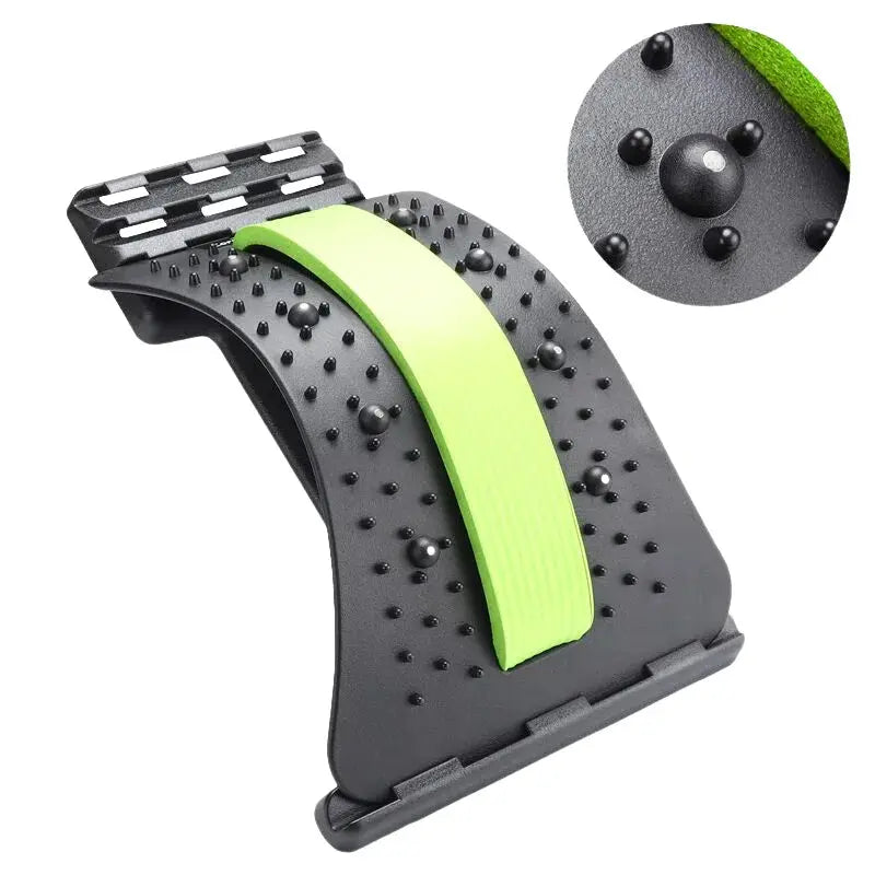 Back Massager Stretch Lumbar Support Relaxation Spine Pain Relief Vertebral Relaxer Stretches The Lower Traction Corrects Waist - Nova Trendz