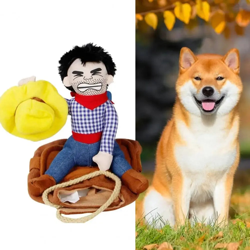 Dog Halloween Costume,Funny Dog Cowboy Riding Costume,Cotton,Dog Costume,for Small Medium Large Dogs,Pet Supplies - Nova Trendz