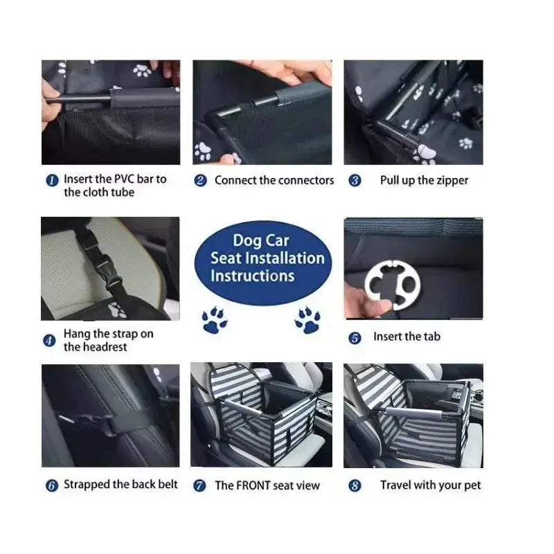 Travel Dog Car Seat Cover Waterproof Pet Dog Carriers Bag Cat Transport Hammock Dog Car Seat Basket for Small Medium Dogs - Nova Trendz