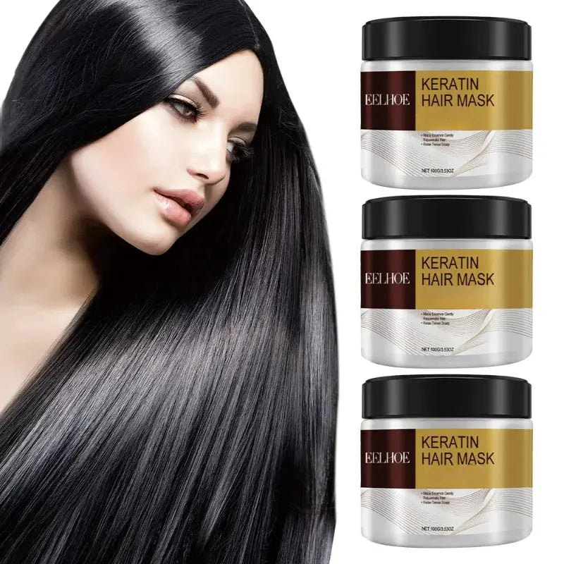 Deep Nourishing Keratin Care Hair Mask Moisturizing Repairing Damaged Frizzy Hairs Smooth Straighten Soft Hair Care 1/3/5/10pcs Nova Trendz
