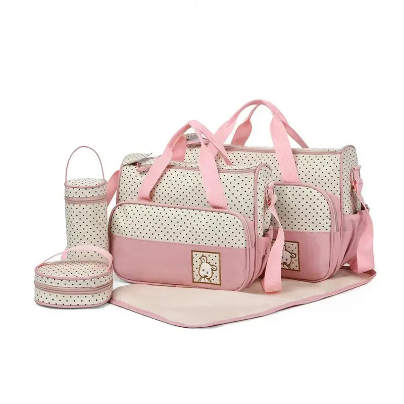5pcs/set Large Capacity Baby Bag for Mom Travel Stroller Organizer Baby Diaper Bag Mummy Maternity Newborn Accessories Bag Nova Trendz
