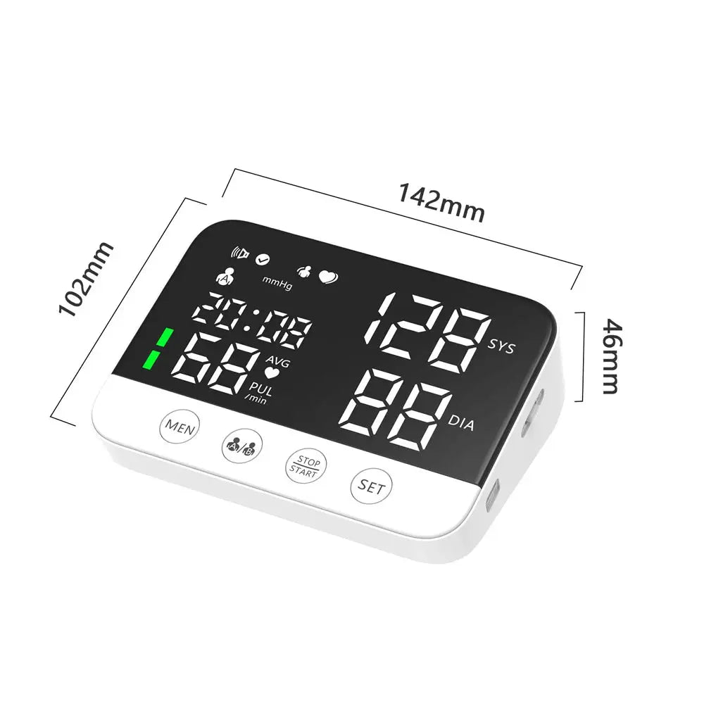 Blood Pressure Monitor Arm Cuff Tensiometer Tonometer Digital Voice Sphygmomanometer Electronic Medical BP Monitors Rechargeable Nova Trendz