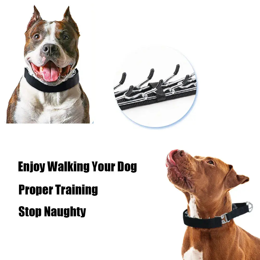 Dog Collar Prong Dog Training Collar For Dogs With Rubber Tips Stainless Steel Dog Collar For Large Dogs Dog Training Supplies - Nova Trendz