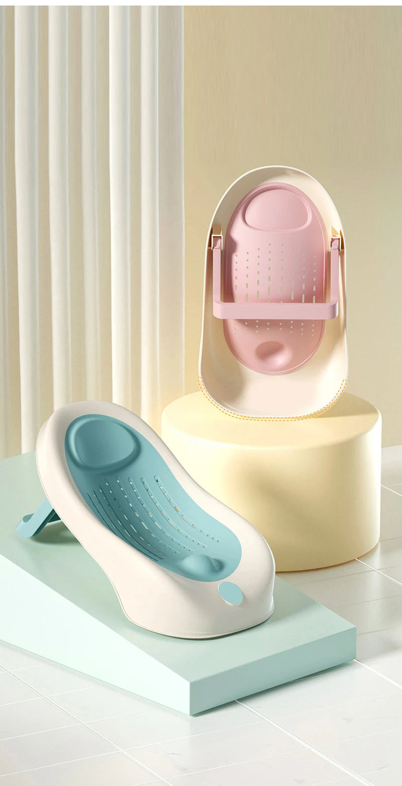 Simple Baby Bath Tub Rack Foldable Bathtub for Babies Bathtubs Anti Slip Holder Newborn Shower Net Seat Infants Care Accessories
