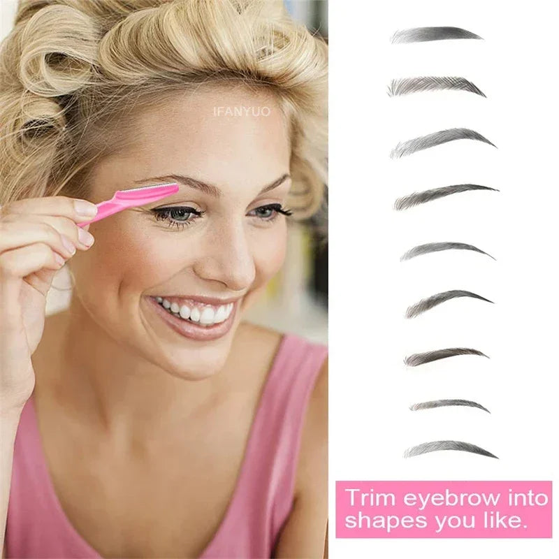 5/10/30/40/66pcs Eyebrow Razors Kit Facial Eye Brow Trimmer Multifunction Facial Hair Removal Tool with Container Safety Beauty