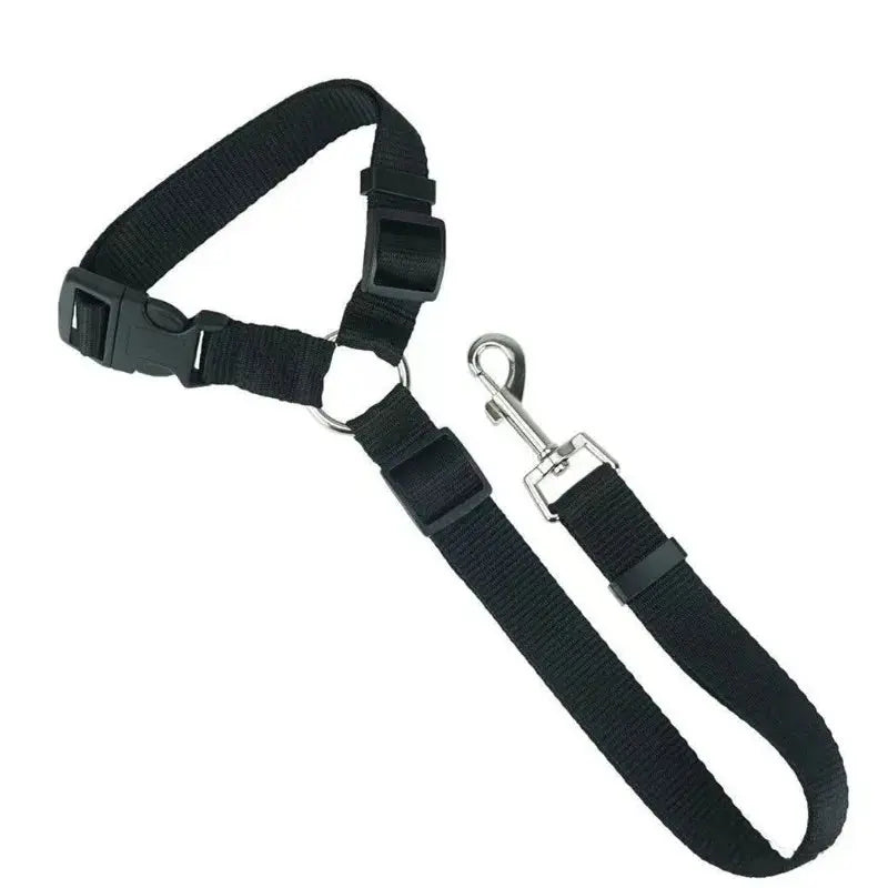 Solid Color Two-in-one Pet Car Seat Belt Nylon Lead Leash Backseat Safety Belt Adjustable Dogs Harness Collar Pet Accessories - Nova Trendz