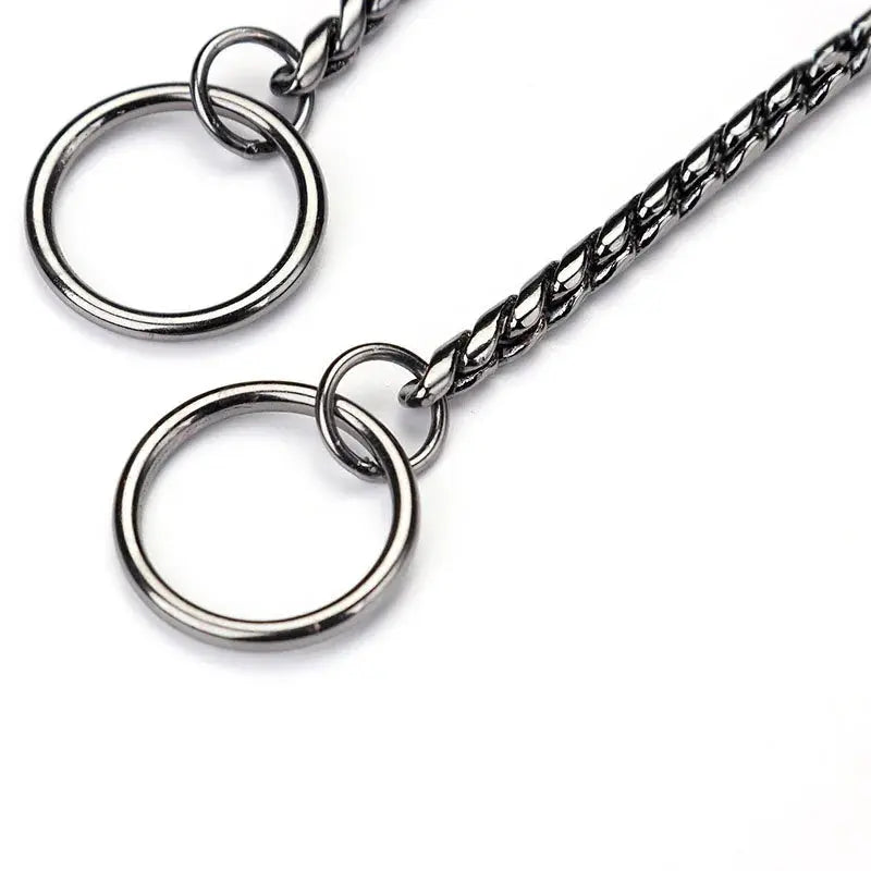 Copper Snake P Chain Dog Collar Small Puppy Large Dog Collar Necklace Choker Pet Training Supplies Slip Collar Gold Sliver Black - Nova Trendz