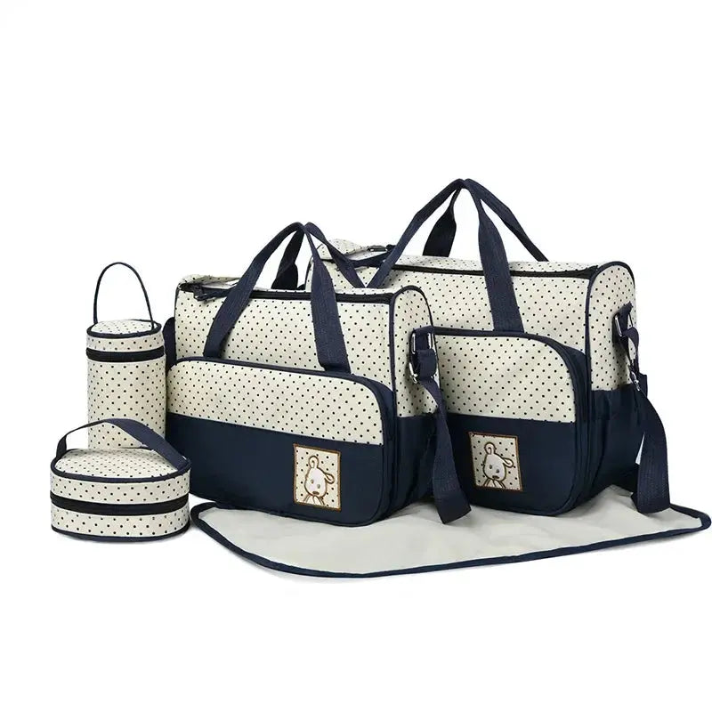 5pcs/set Large Capacity Baby Bag for Mom Travel Stroller Organizer Baby Diaper Bag Mummy Maternity Newborn Accessories Bag Nova Trendz