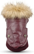 ATUBAN Leather Dog Coats Waterproof Dog Winter Coat Puppy Jackets for Small to Medium Dogs clothes for pets dog clothes winter - Nova Trendz