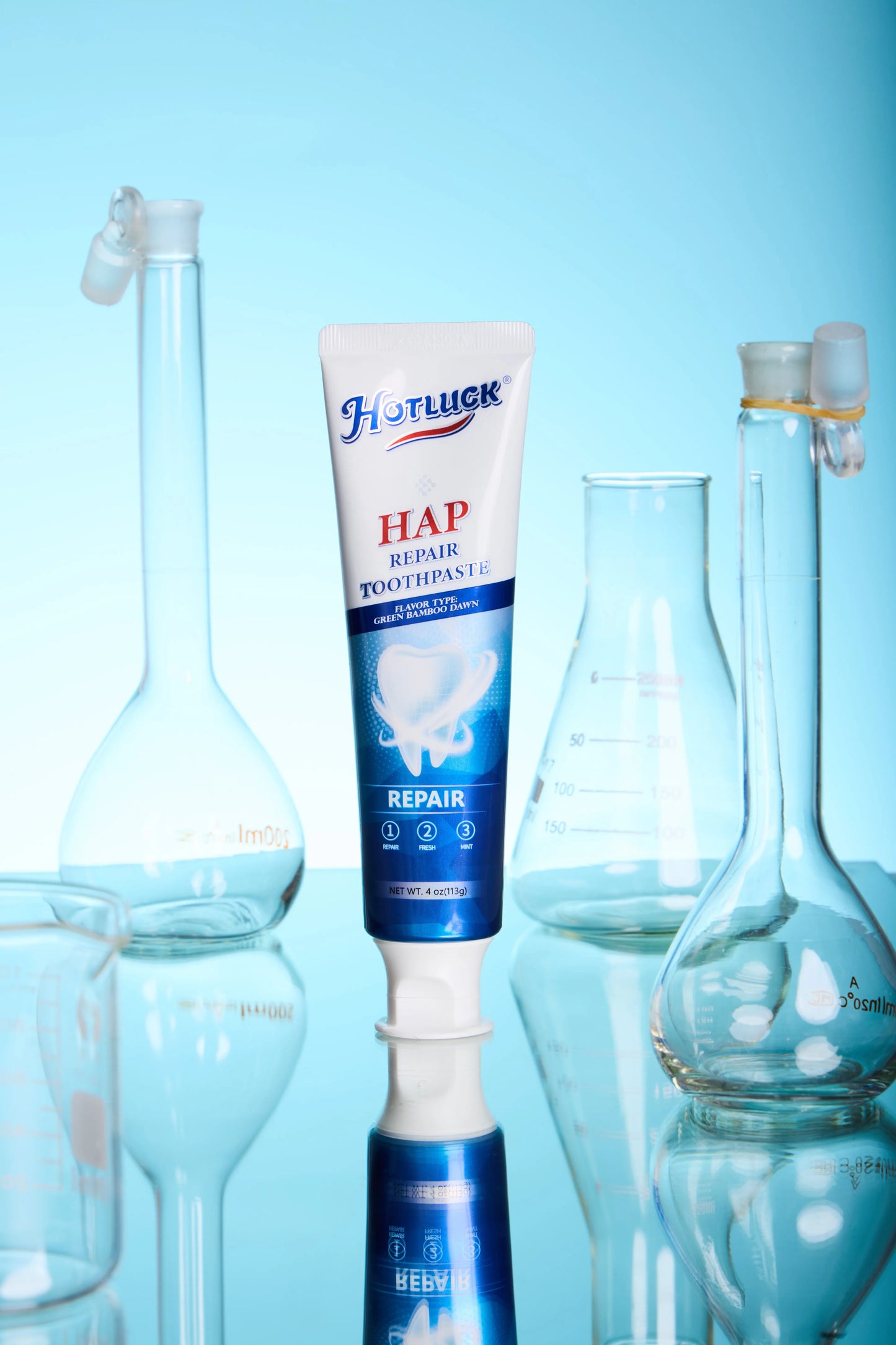 Hotluck Fluoride Free Nano Hydroxyapatite Toothpaste for & Sensitive Relief, Whitening, SLS Free, Natural Peppermint.Made in Chi