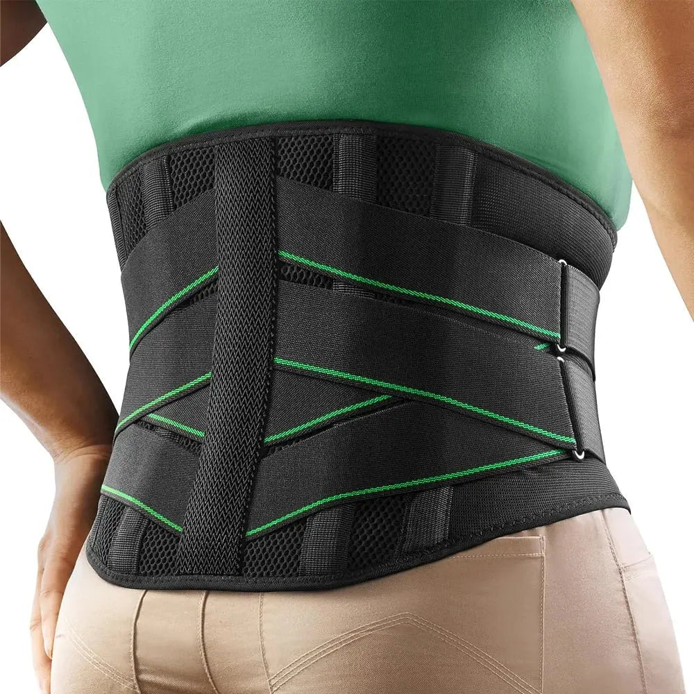 1Pcs  Breathable Back Support Belt with 5 Stays for Lower Back Pain Relief Anti-Skid Lumbar Braces for Men/Women for Work - Nova Trendz