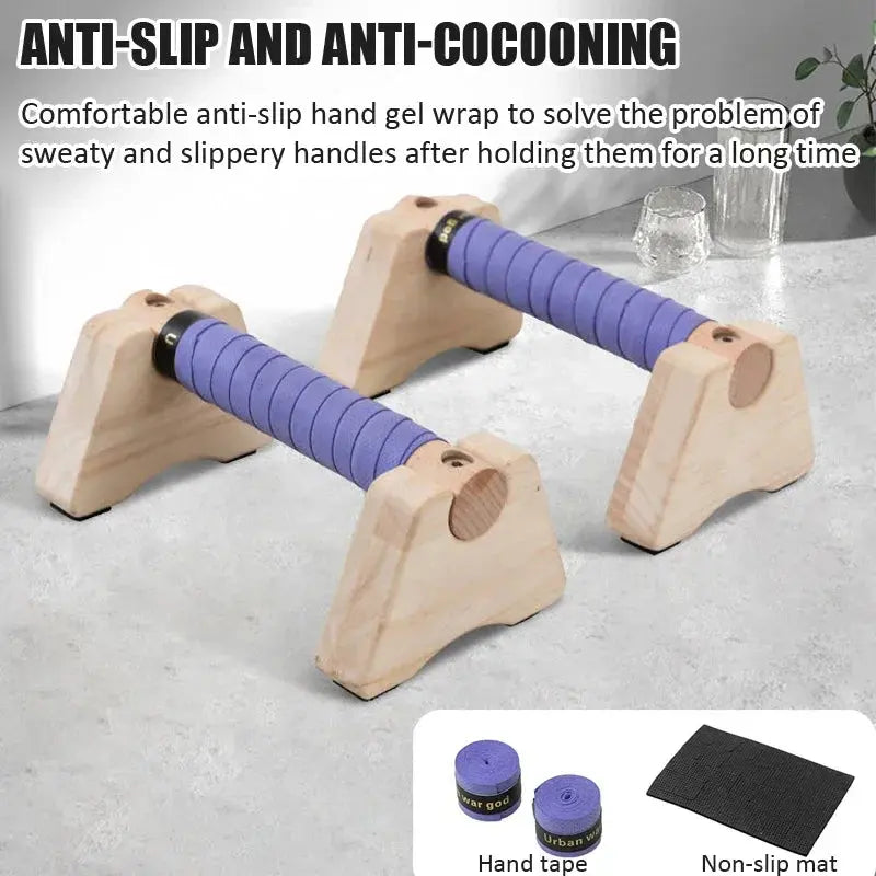 Wooden Push-up Stand Non-SlipPush Up Bar Handles Fitness Pushup Board Calisthenics Parallettes Bar Exercise Equipment for Home Nova Trendz