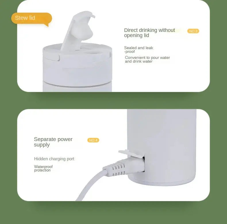 500ML Travel Electric T Kettle Fast Boiling Water Portable baby Milk Warmer Kettle 304 Stainless Steel Thermo Kettles Nova Trendz