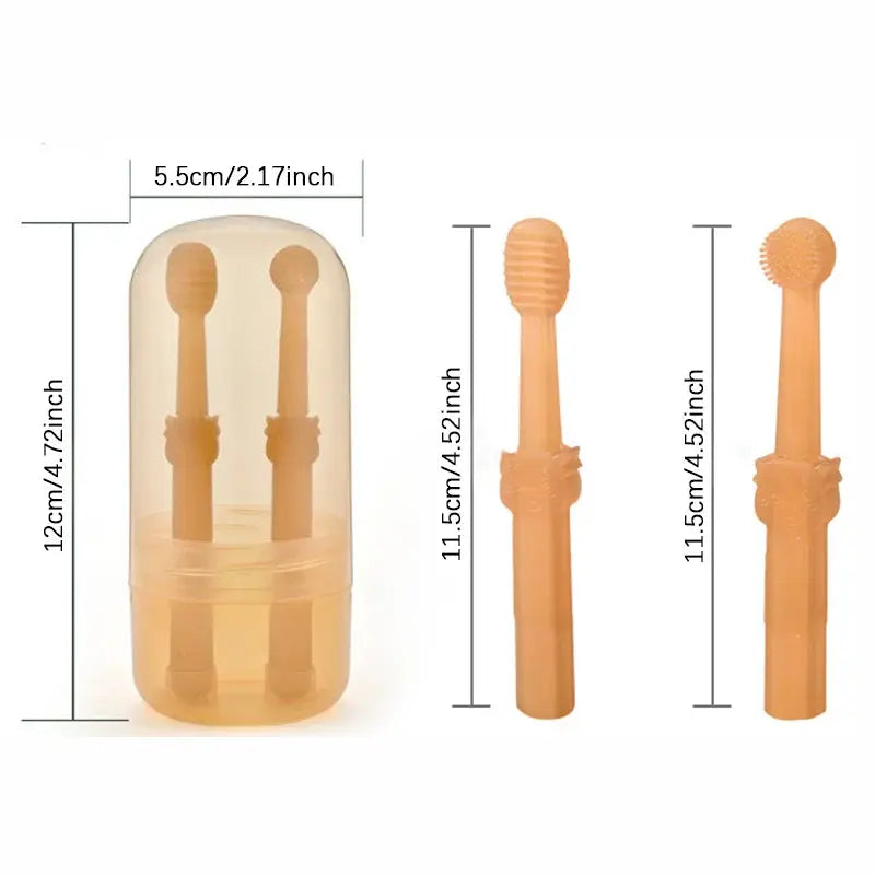 Pet Teeth Whitening Kit - Dual-Head Silicone Toothbrush & Enzymatic Paste for Dogs/Cats, Summer Oral Care Set - Nova Trendz