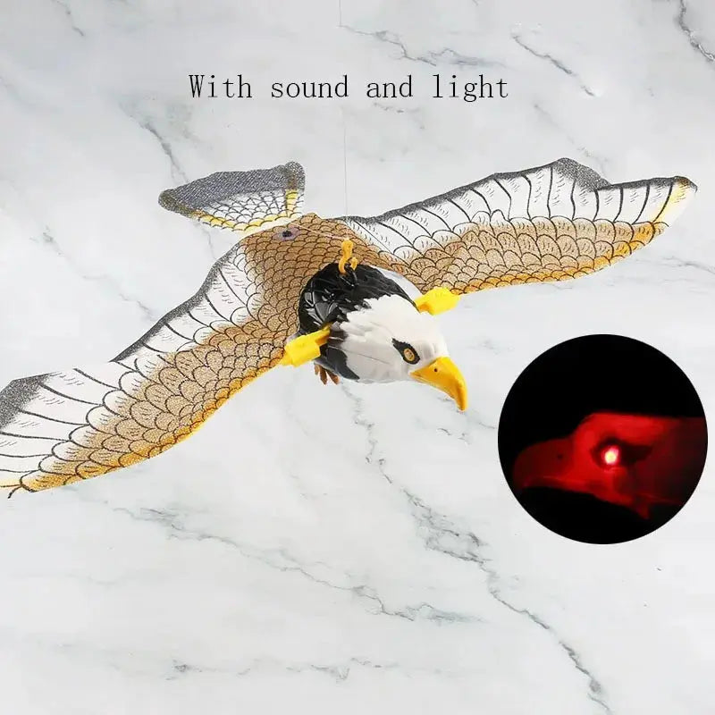 Simulation Bird Interactive Cat Toys Electric Hanging Eagle Flying Bird Cat Teasering Play Cat Stick Scratch Rope Pet Toys - Nova Trendz