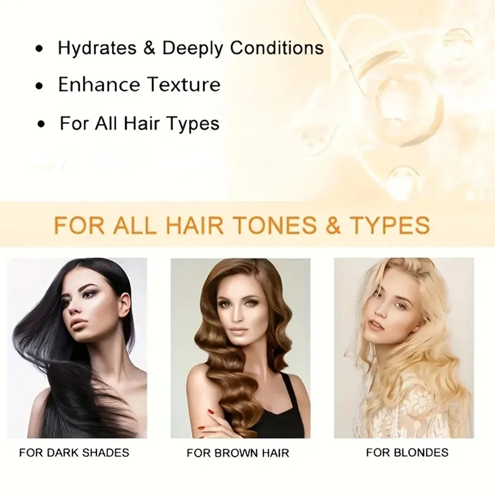 Keratin Hair Mask Repair Damaged Hair Restore Shine Hair Mask Moisturizer Conditioner Soft Smooth Frizz Damaged Hair Care