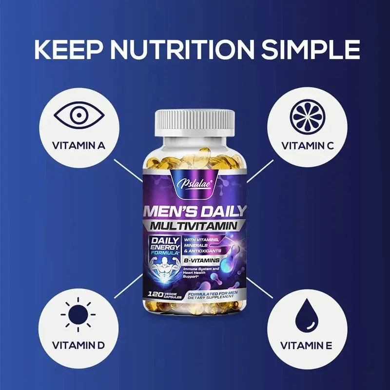 Men's Daily Multivitamin Supplement - Provides Cognitive Brain Health, Energy and Stamina, and Muscle Mass Vegan Nova Trendz