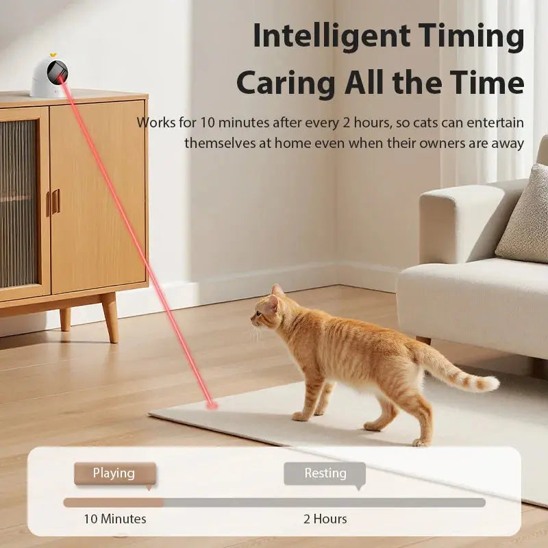 ROJECO Automatic Cat Laser Toy Interactive Adjustable Mode Electric Cat Toy For Kitty Dog Indoor Smart Teasing Laser Cat Toys Nova Trendz