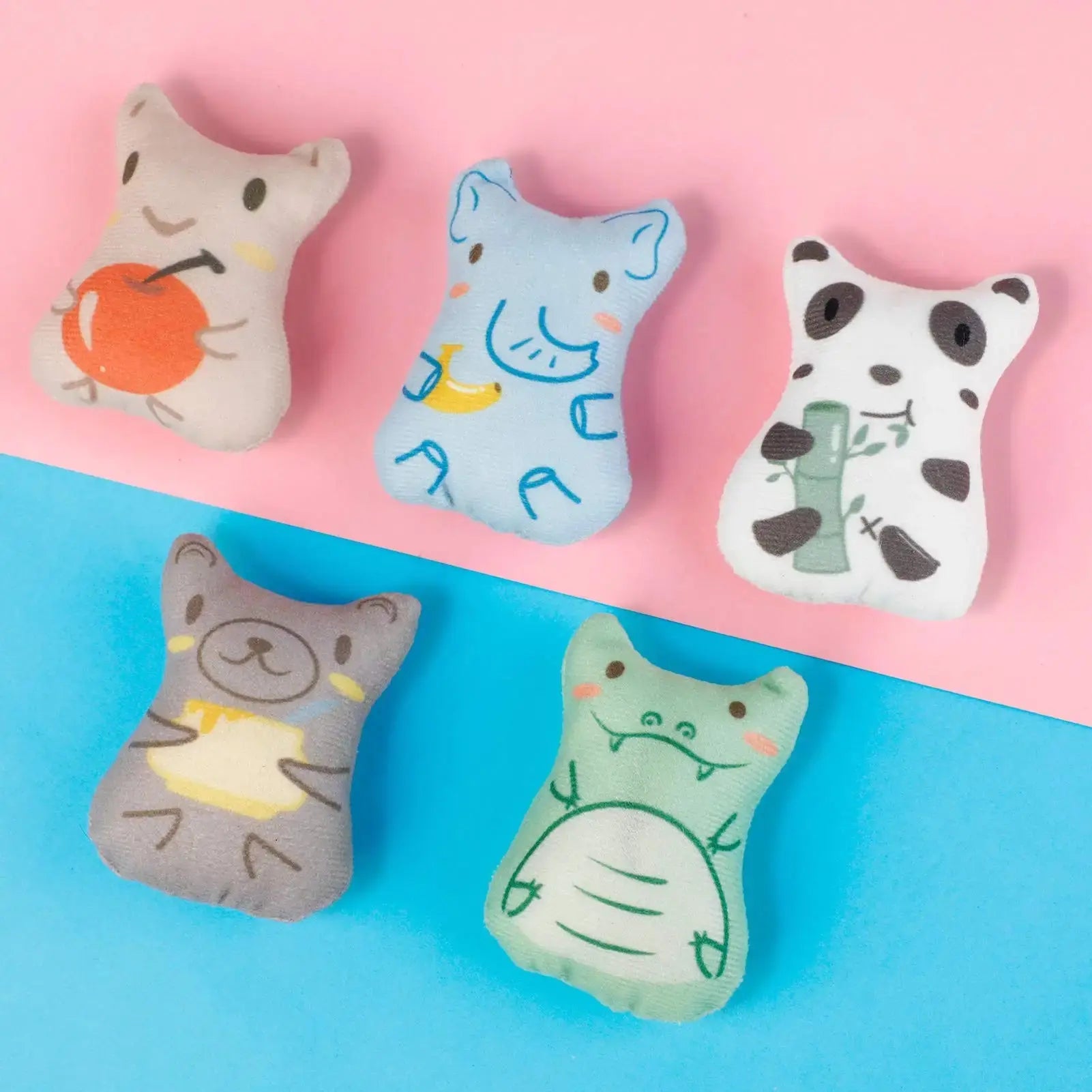 Dorakitten Catnip Toys for Indoor Cats - 5PCS Plush Cat Chew Toys Teething Interactive Catnip Filled Kitten Toy Soft Pet Toy - Nova Trendz