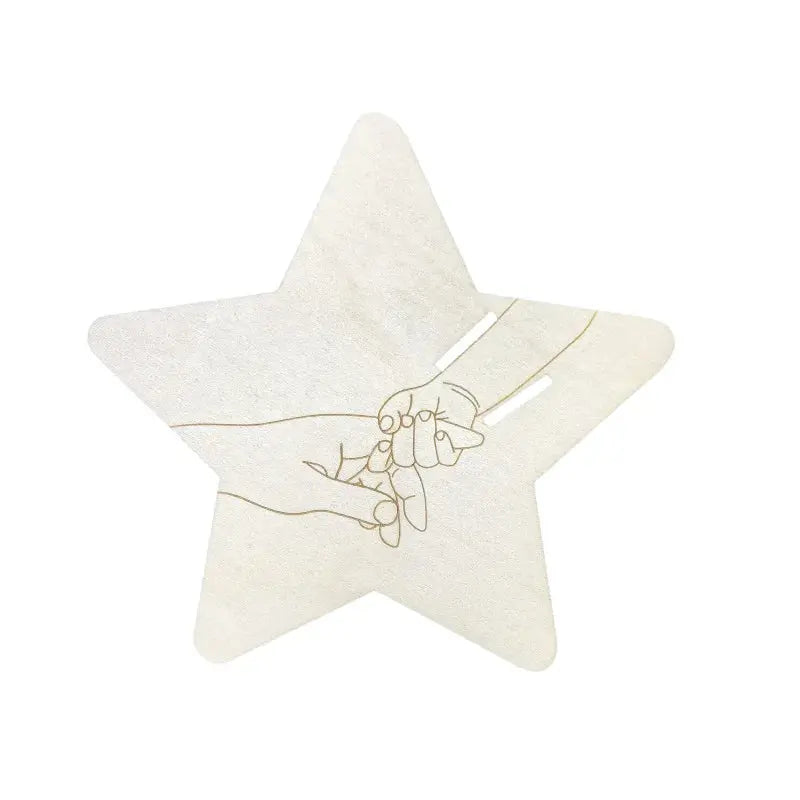 Wooden baby birth hospital bracelet commemorative plaque, circular carved newborn collection plaque Nova Trendz