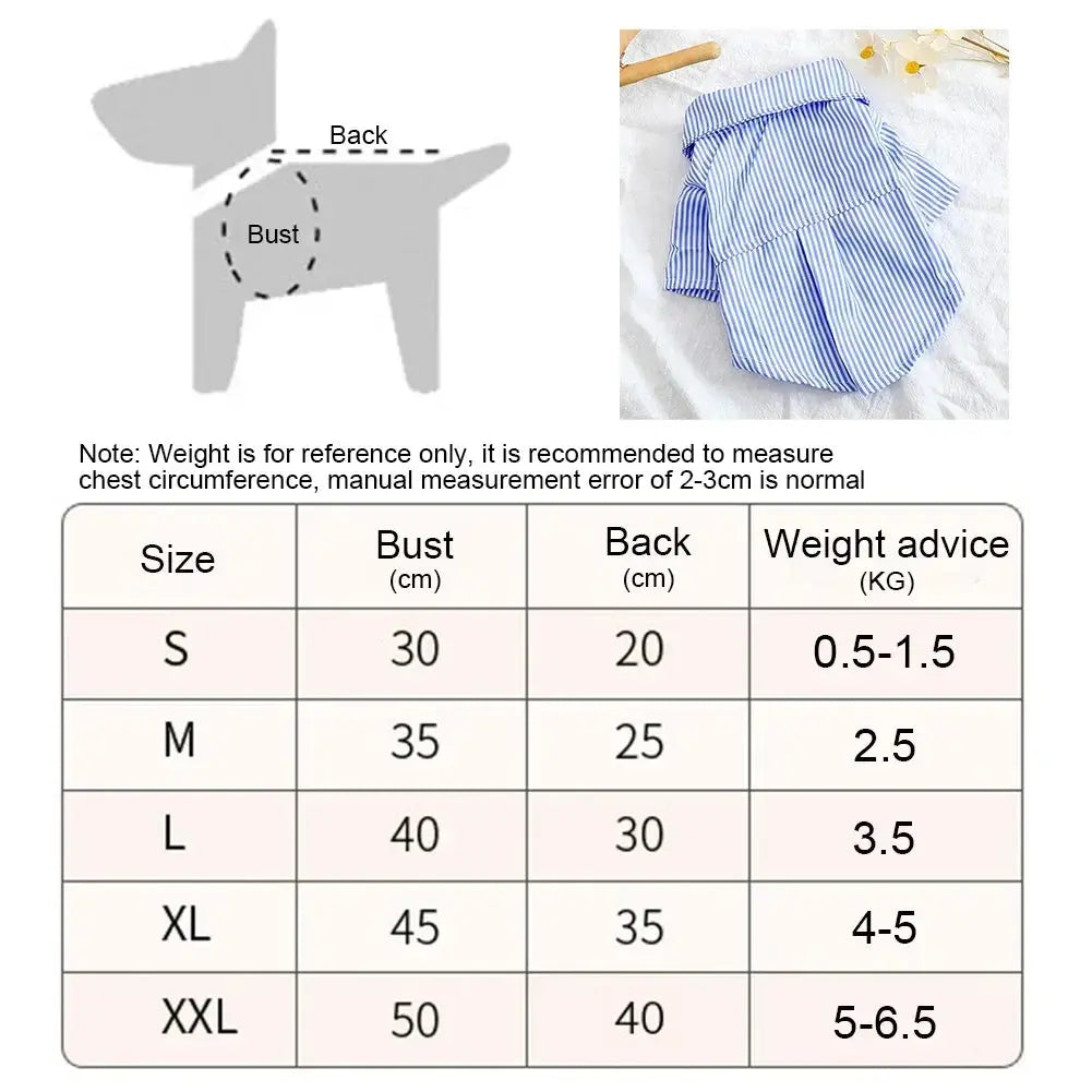 Fashion Pet Dog Clothes Bowknot Striped Shirts for Cat Dogs Cosplay Clothing Thin Summer Pet Costume Chihuahua Pet Supplies Nova Trendz