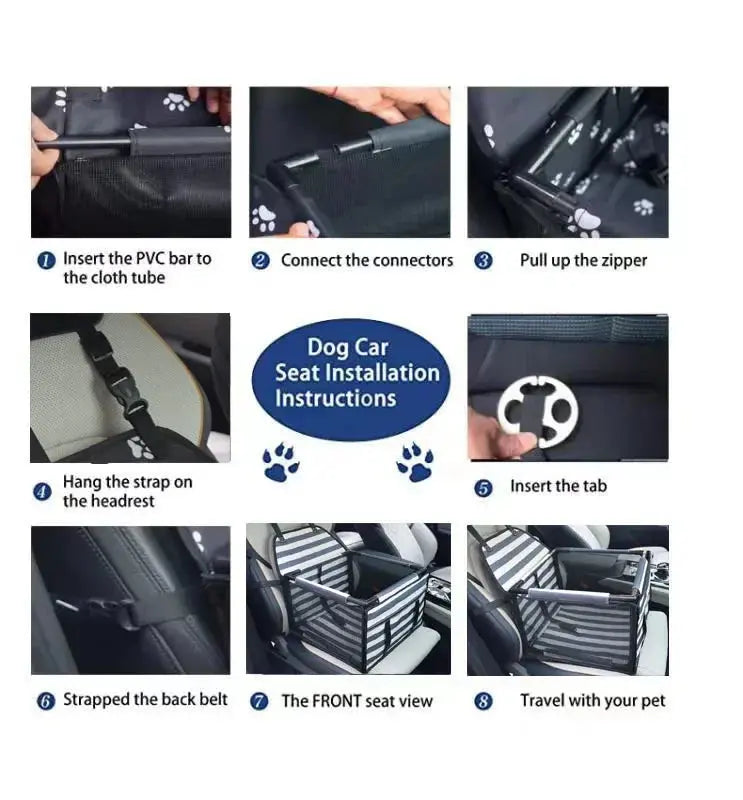 Travel Dog Car Seat Cover Waterproof Pet Dog Carriers Bag Cat Transport Hammock Dog Car Seat Basket for Small Medium Dogs - Nova Trendz
