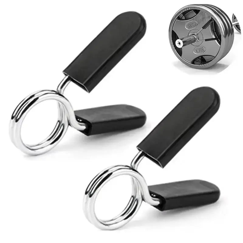 2pcs/lot 25/28/30mm Barbell Clamp Spring Collar Clip Gym Dumbbell Lock Standard Weight Lifting Kit Fitness Body Building Workout Nova Trendz