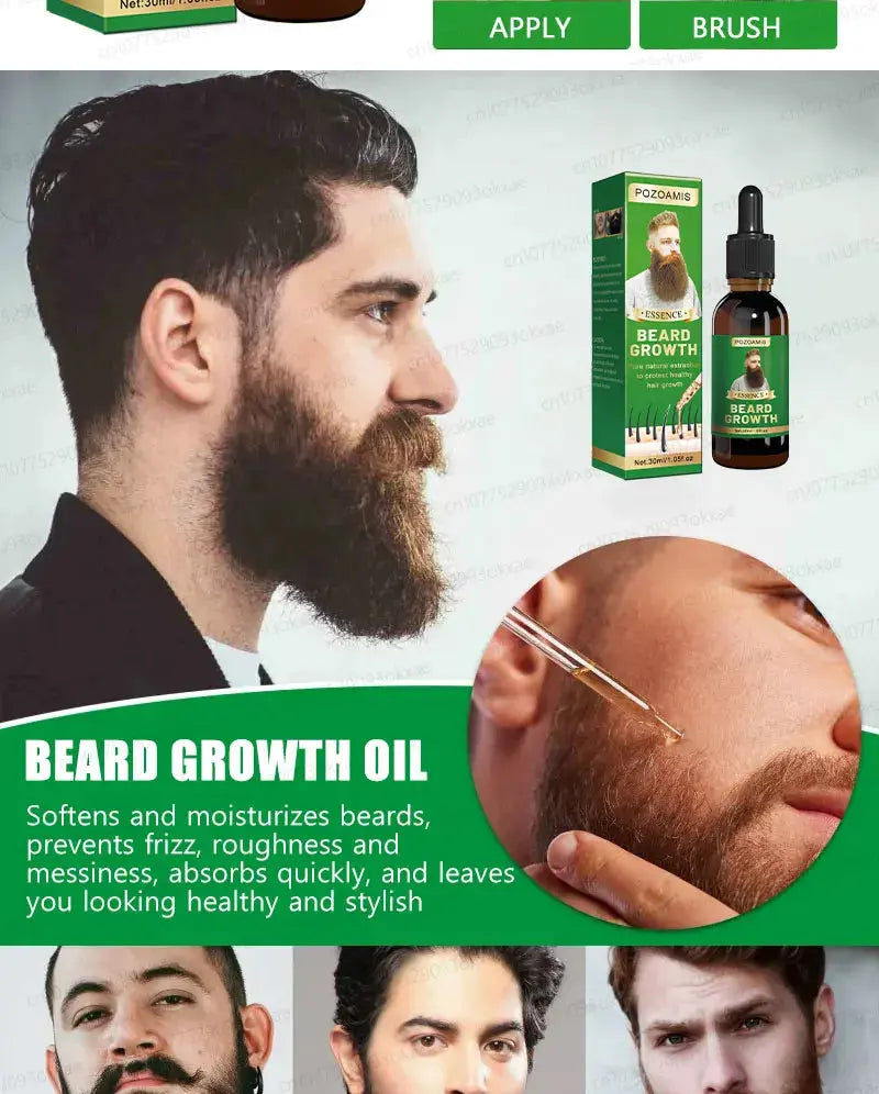 The most effective beard growth essence in 2025, grow a thick beard in 7 days. Chest hair, leg hair, beard and hair growth Nova Trendz