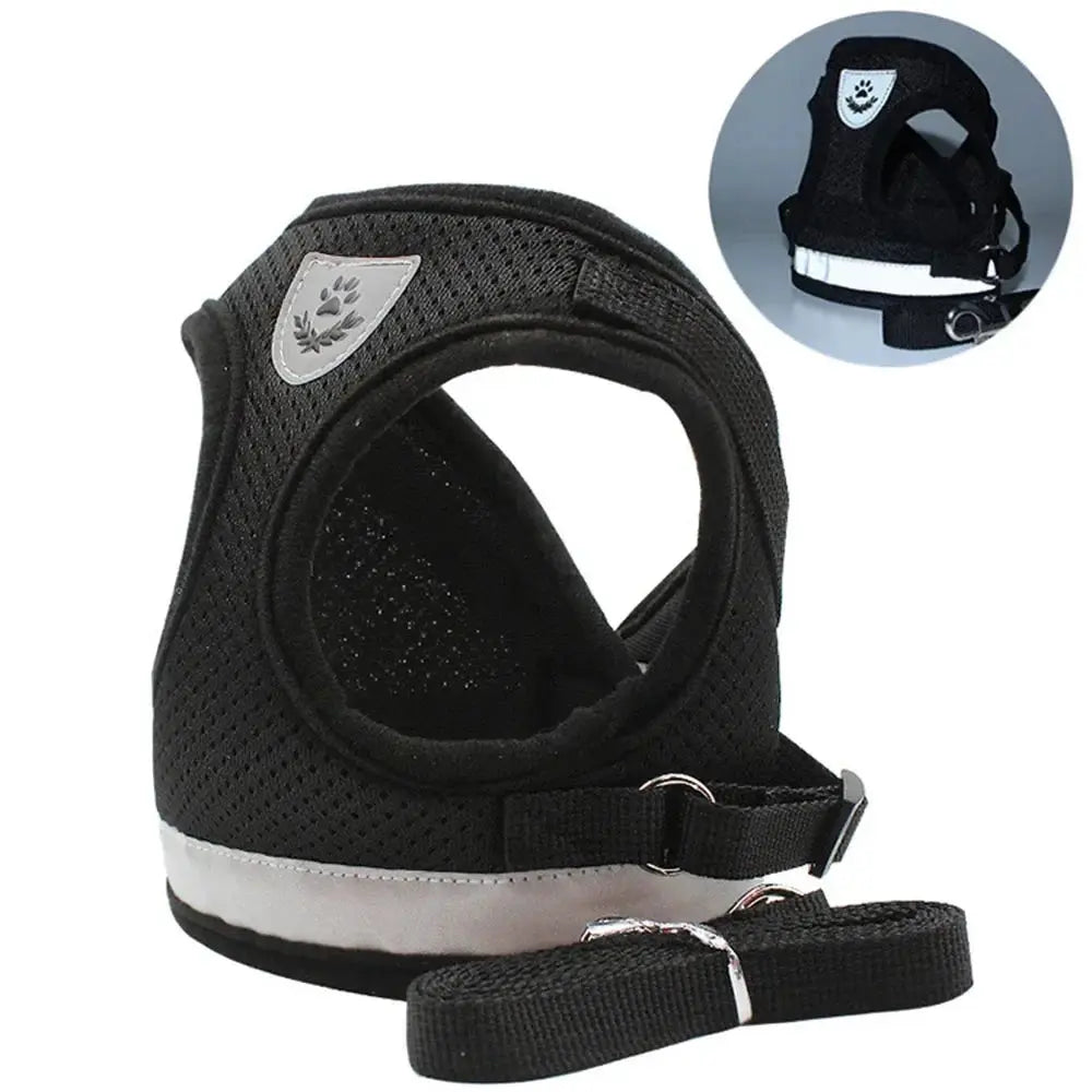 Cat Harness Lead Leash Set Adjustable Reflective Escape Proof Pet Mesh Vest Harness Puppy Dog Collar Small Dog Cat Pet Supplies - Nova Trendz