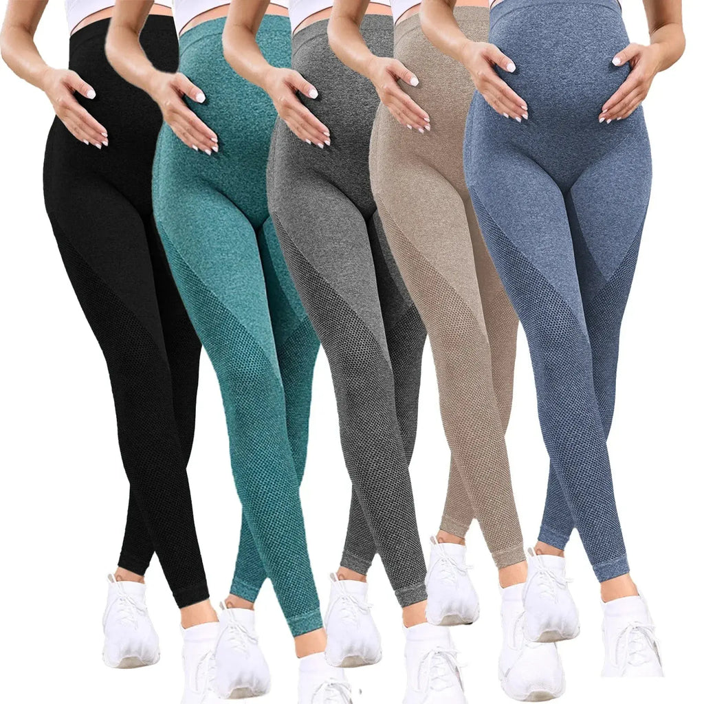 Women's Maternity Leggings Over The Belly Full Length Pregnancy Yoga Pants Active Wear Workout Leggings Nova Trendz