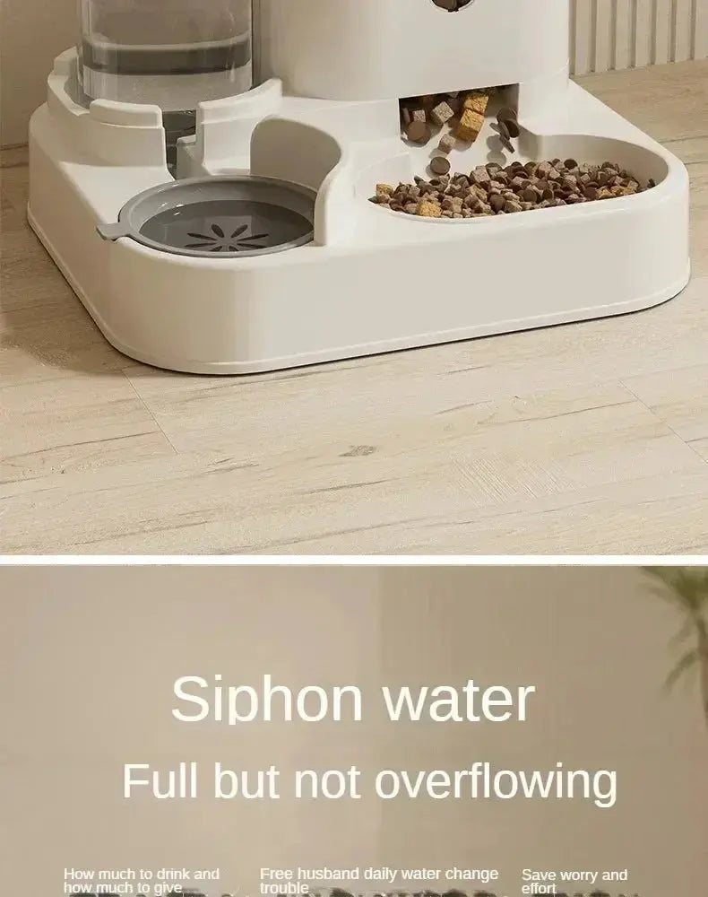 Automatic Feeder Dog Cat Food Bowl With Water Fountain Large Capacity Pet Food Storage Dispenser Container Puppy Pet Accessories - Nova Trendz