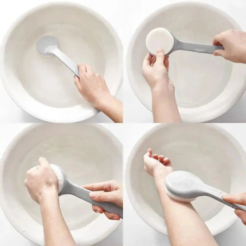 Bath Sponge Back Scrubber Body Exfoliating Back Scrubber Skin Clean Long Handle Bath Brushes Lotion Applicators Bathing Supplies Nova Trendz