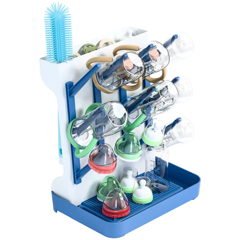 Baby Bottle Drying Rack Vertical Bottle Dryer Rack Holder Organizer Space Saving Standing Drying Rack for Baby Bottles and Cup Nova Trendz