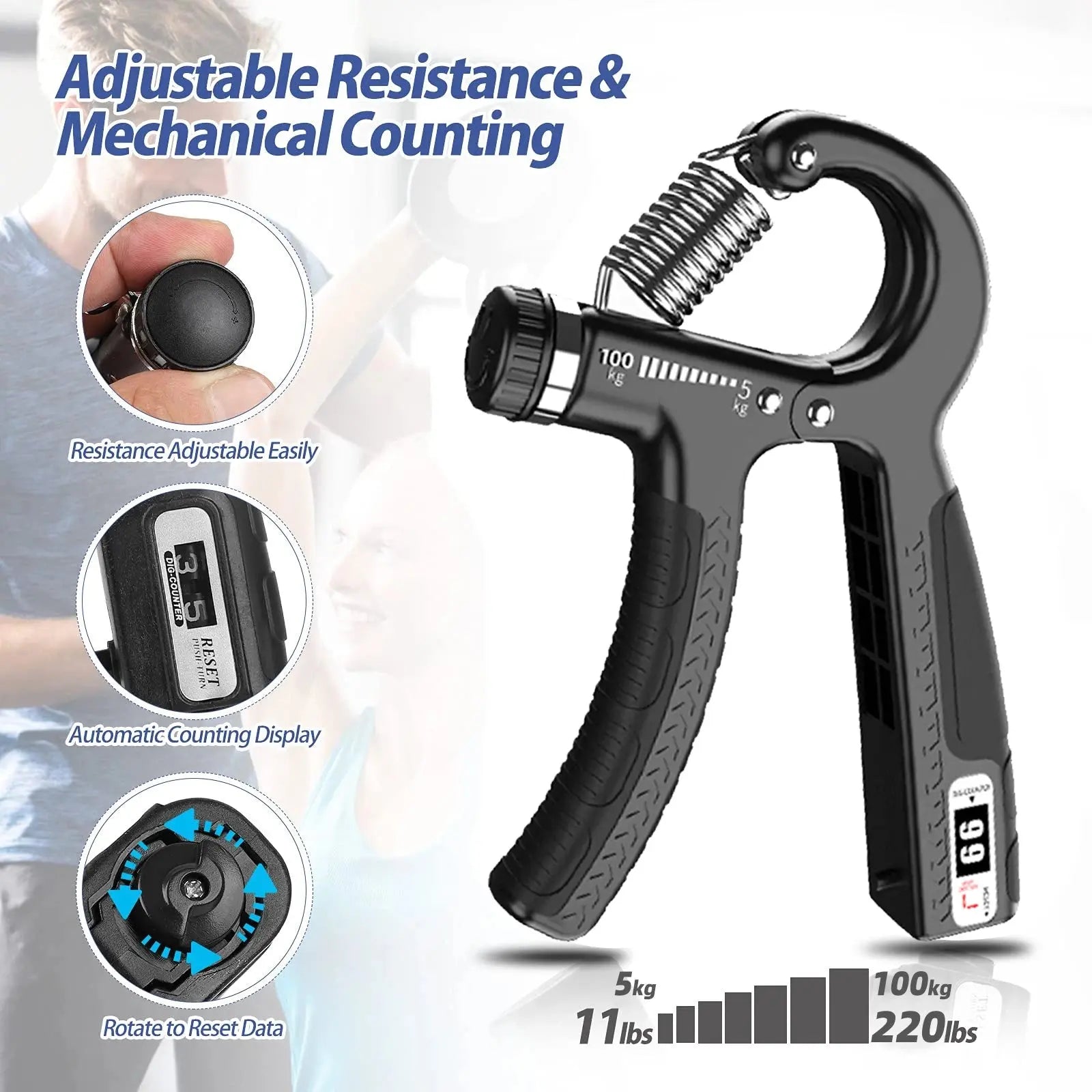 R Shaped Spring Grip Professional Wrist Strength Arm Muscle Finger Rehabilitation Training Exercise Fitness Equipment Nova Trendz