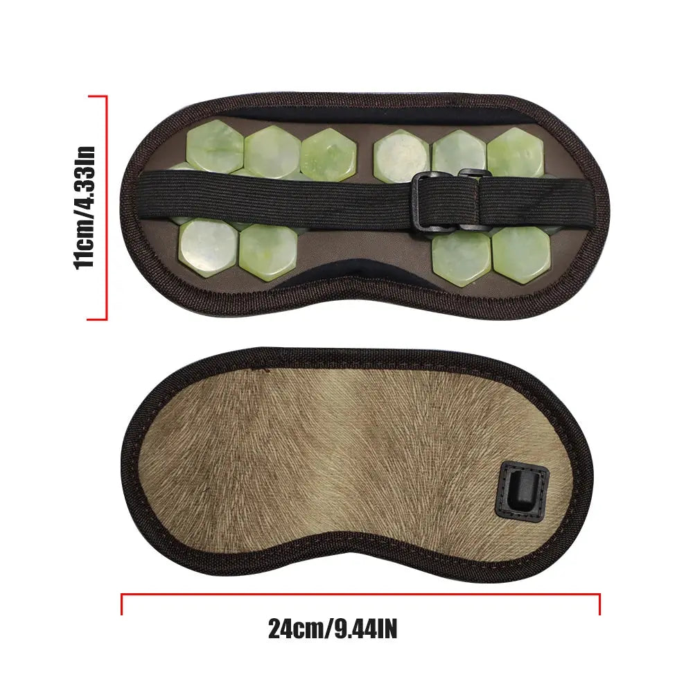 Eye Mask Tourmaline Eye Massager Electric Jade Stone Massage Heat Therapy Germanium Infrared Relaxation Health Care Gift - Nova Trendz