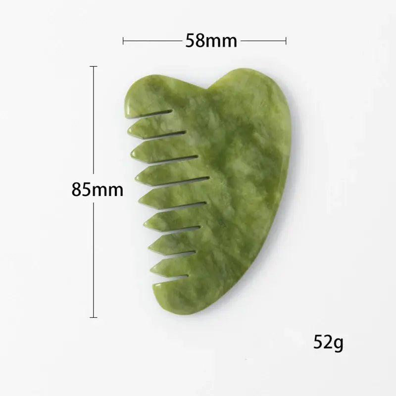 Natural Jade Comb Gua Sha Board Jade Massager For SPA Acupuncture Body Scraping Gouache Scraper Facial Skin Beauty Tool Nova Trendz