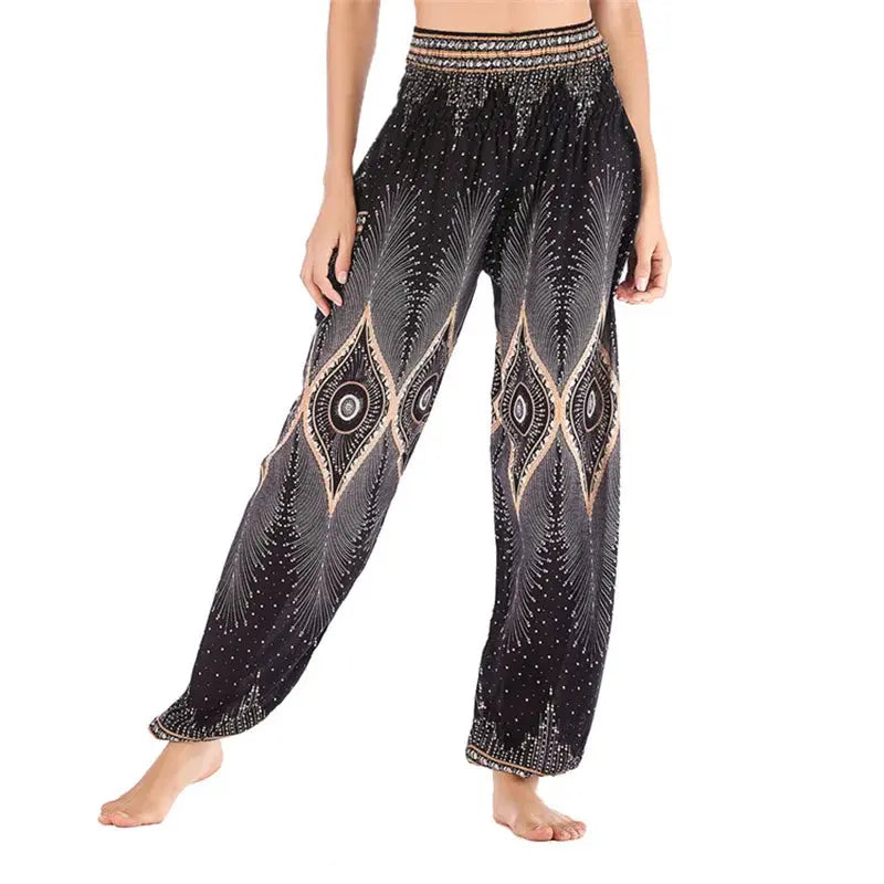 Yoga Pants Women Hippie Harem Printed Leggings Boho High Waisted Pantalone De Mujer Cintura Alta Calca Feminina Beach - Nova Trendz