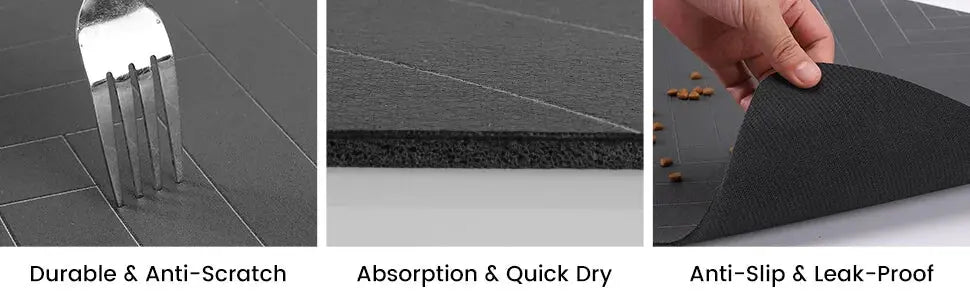 Pet Feeding Mat-Absorbent Pet Placemat for Food and Water Bowl, with Waterproof Rubber Backing, Quick Dry Water Mat for Dog Cat - Nova Trendz
